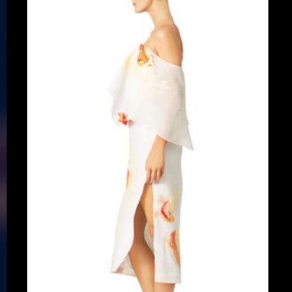 Prabal Gurung orange zest strapless dress art - Picture 3 of 14